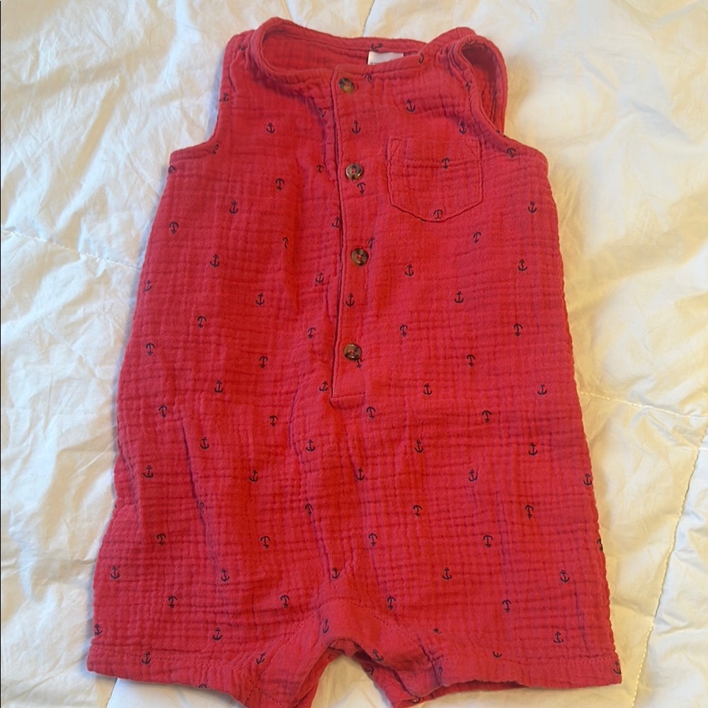 Carter’s Red Nautical Baby Romper